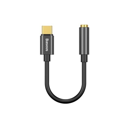 Adaptador Baseus CATL54-01 Type-C a 3,5mm Negro alta fidelidad y compatibilidad universal