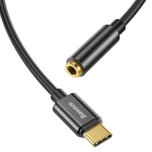 Adaptador Baseus CATL54-01 Type-C a 3,5mm Negro alta fidelidad y compatibilidad universal