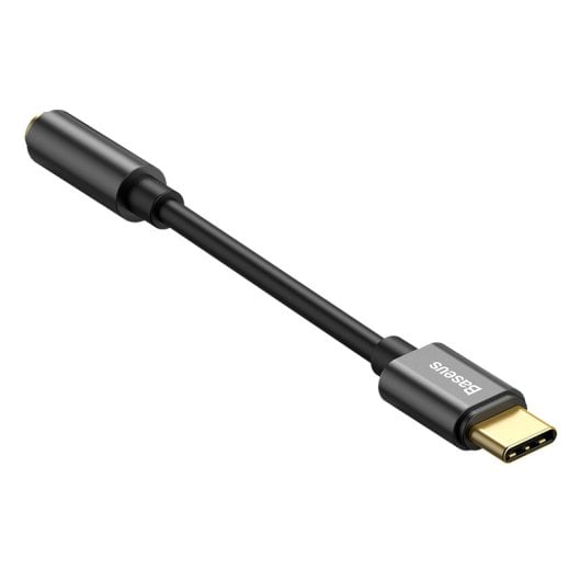 Adaptador Baseus CATL54-01 Type-C a 3,5mm Negro alta fidelidad y compatibilidad universal