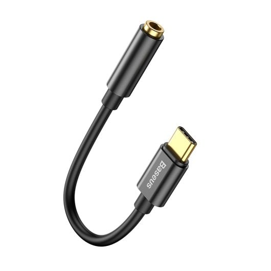 Adaptador Baseus CATL54-01 Type-C a 3,5mm Negro alta fidelidad y compatibilidad universal