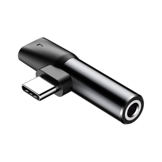 Adaptateur Type-C vers Type-C/3,5 mm Baseus CATL41-01 Noir Haute Fidélité
