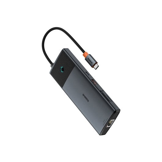 Hub Baseus 9 puertos 10Gbps modelo B00061800123-00 USB C HDMI Gigabit SD MicroSD 120Hz