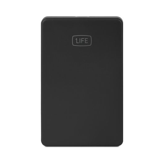 Boîtier USB 2,5″ SATA 1Life hd:flux 3 noir jusqu'à 2 To, léger et portable
