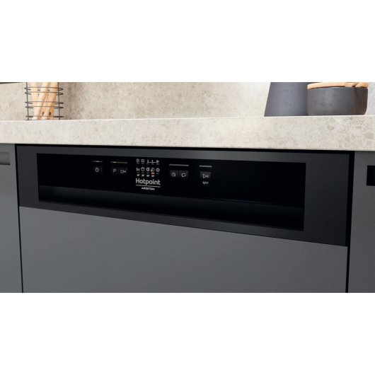 Lavavajillas Hotpoint HB 4010 B 13 Cubiertos F Semi Integrado 49dB Negro