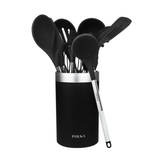 Küchenutensil Cecotec 01185 9-teilig Edelstahlgriff TPR Soft Touch Schwarz