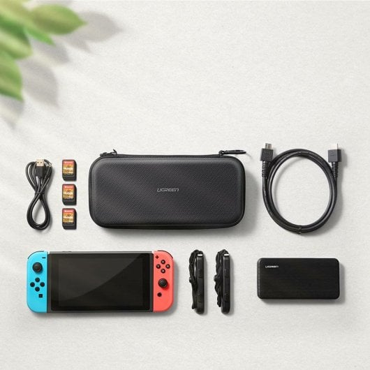 Étui Ugreen 50974 pour Nintendo Switch, gris, antichoc, EVA, velours Oxford