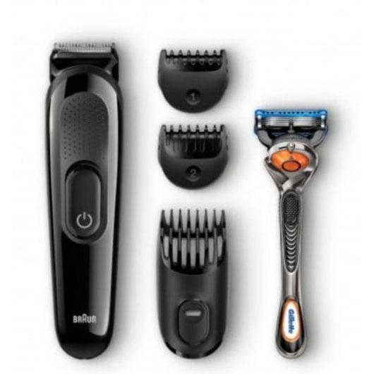 Cortador de Cabelo Braun SK3000 Preto Bateria 3 Pentes Precisão 40min