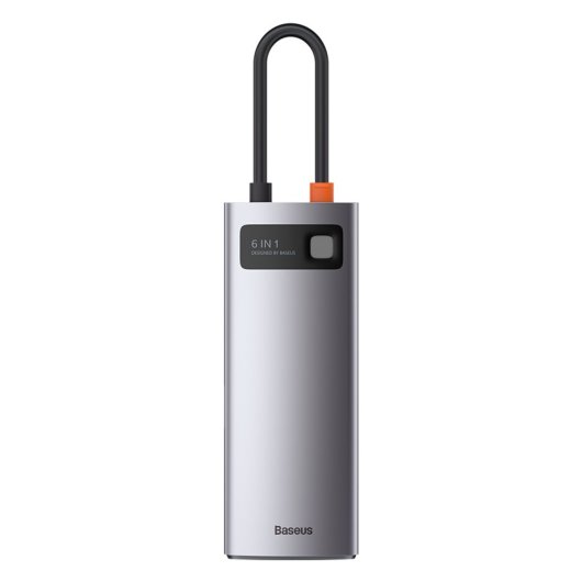 Dock USB-C Baseus Metal Gleam 100W 4K Ultra HD Ethernet 1000Mbps Gris