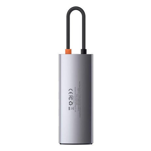 Dock USB-C Baseus Metal Gleam 100W 4K Ultra HD Ethernet 1000Mbps Gris