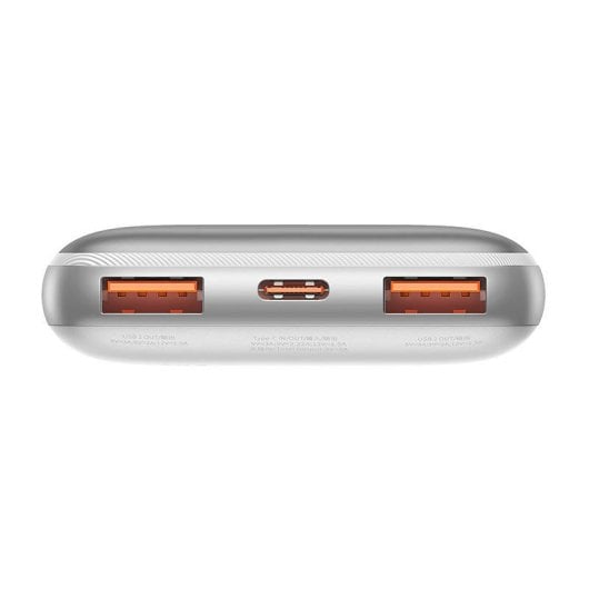 Powerbank Baseus Bipow Pro 10000 mAh 20 W Blanco Litio Polímero USB-C/USB-A