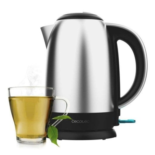 Bouilloire Cecotec 1,7 L 2 200 W en acier inoxydable avec arrêt automatique et base à 360 °, poignée ergonomique
