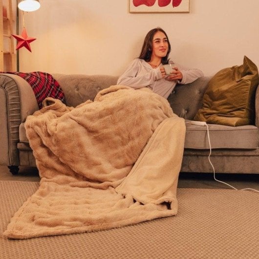 Manta eléctrica Cecotec 200x180cm 9 niveles LCD temporizador lavable