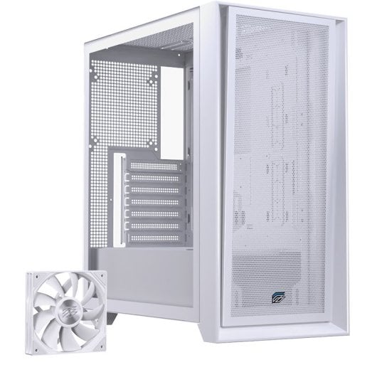 Caja PC Gaming Einarex Pulse P600 Core White panel intercambiable y vidrio templado