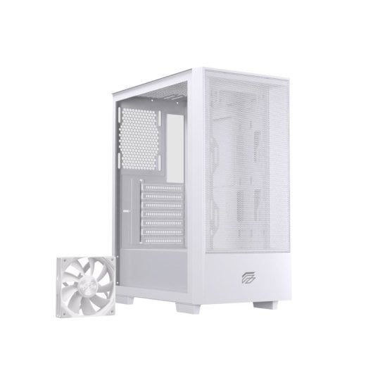 Einarex PULSE P100 Core White Torre ATX Frente em Malha e Painel em Vidro Temperado Branca