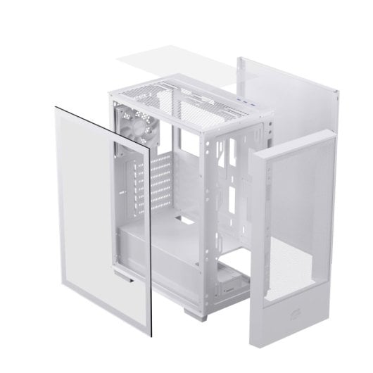 Einarex PULSE P100 Core White Torre ATX Frente em Malha e Painel em Vidro Temperado Branca