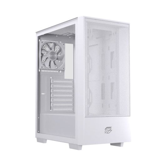 Einarex PULSE P100 Core White Torre ATX Frente em Malha e Painel em Vidro Temperado Branca