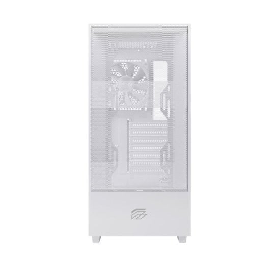 Einarex PULSE P100 Core White Torre ATX Frente em Malha e Painel em Vidro Temperado Branca
