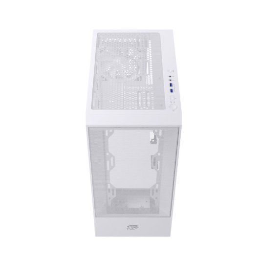 Einarex PULSE P100 Core White Torre ATX Frente em Malha e Painel em Vidro Temperado Branca