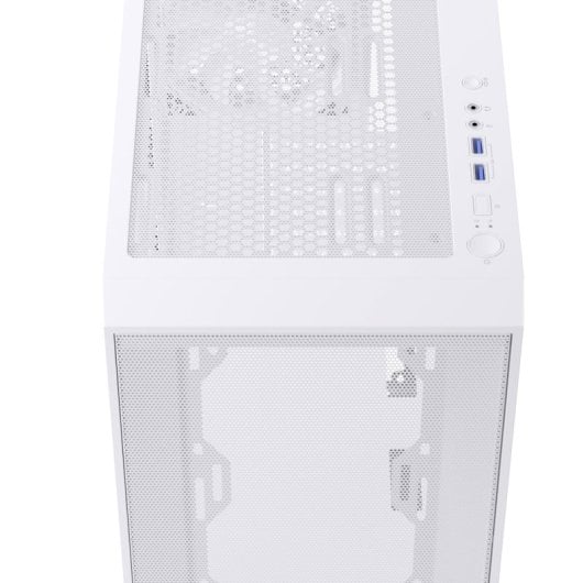 Einarex PULSE P100 Core White Torre ATX Frente em Malha e Painel em Vidro Temperado Branca