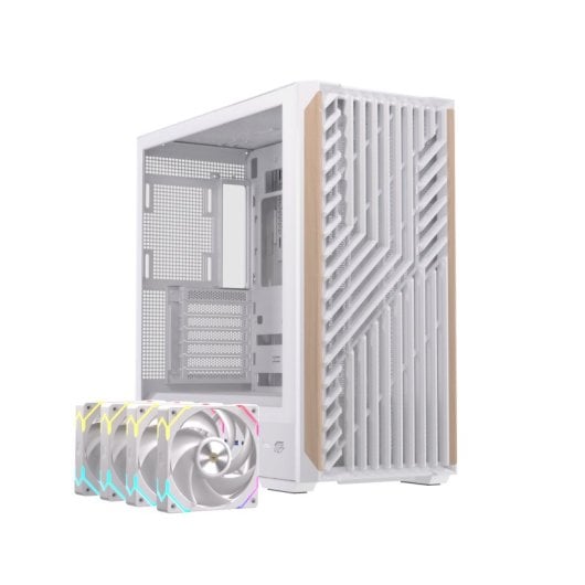 Torre Einarex PULSE P800 RGB Blanco Vidrio Templado Soporte 13 Ventiladores ATX