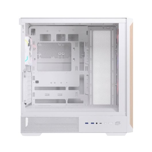 Torre Einarex PULSE P800 RGB Blanco Vidrio Templado Soporte 13 Ventiladores ATX