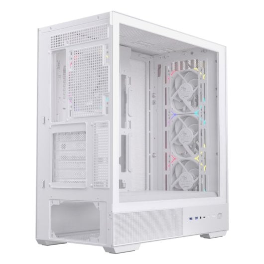 Torre Einarex PULSE P800 RGB Blanco Vidrio Templado Soporte 13 Ventiladores ATX