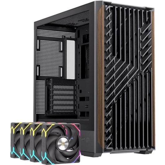 Caja PC Einarex Pulse P800 RGB Black 13 ventiladores 360mm Vidrio templado ATX
