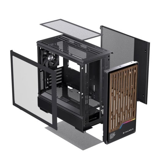 Torre Einarex PM400 Core Black Micro ATX/Mini-ITX Acero Vidrio Refrigeración Líquida