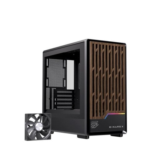 Torre Einarex PM400 Core Black Micro ATX/Mini-ITX Acero Vidrio Refrigeración Líquida