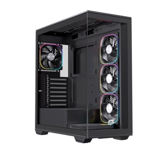 Torre PC Einarex PRISMA S700 RGB Black Cristal Templado ATX 9 Ventiladores Soporte 360mm