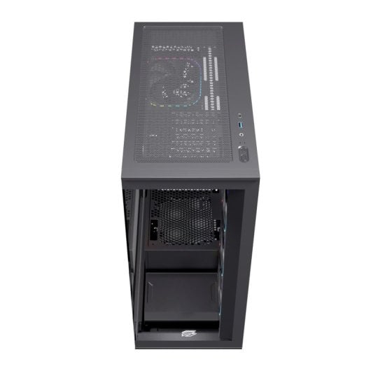 Torre PC Einarex PRISMA S700 RGB Black Cristal Templado ATX 9 Ventiladores Soporte 360mm