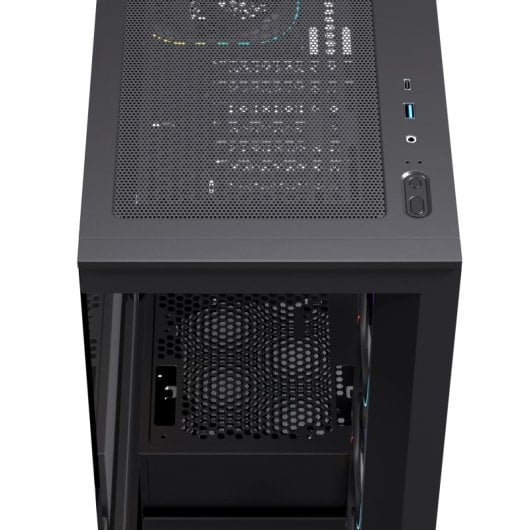 Torre PC Einarex PRISMA S700 RGB Black Cristal Templado ATX 9 Ventiladores Soporte 360mm