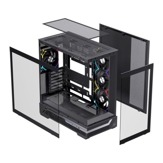 Einarex PRISMA S800 RGB Black Torre ATX Gaming Vidro Temperado Preto