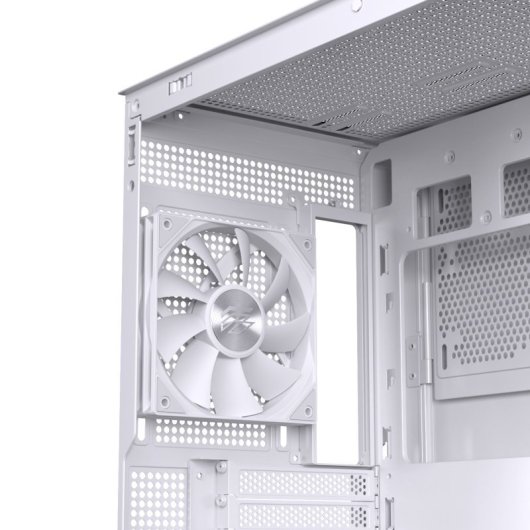 Caja PC Einarex PRISMA S800 Core White Cristal Espejo RGB Soporte 10 Ventiladores 360mm Líquida