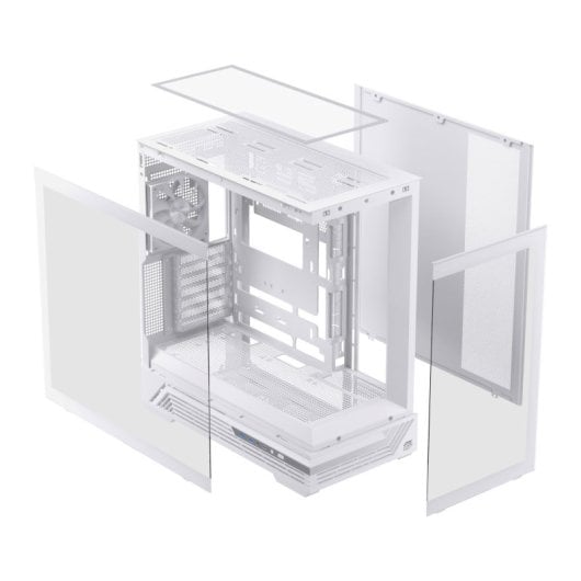 Caja PC Einarex PRISMA S800 Core White Cristal Espejo RGB Soporte 10 Ventiladores 360mm Líquida