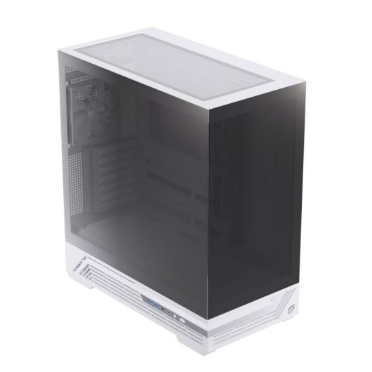 Caja PC Einarex PRISMA S800 Core White Cristal Espejo RGB Soporte 10 Ventiladores 360mm Líquida