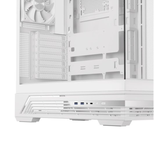 Caja PC Einarex PRISMA S800 Core White Cristal Espejo RGB Soporte 10 Ventiladores 360mm Líquida