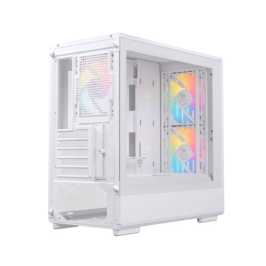 Einarex PULSE PM400 RGB White Torre Micro-ATX Compacta com Frontal Madeira