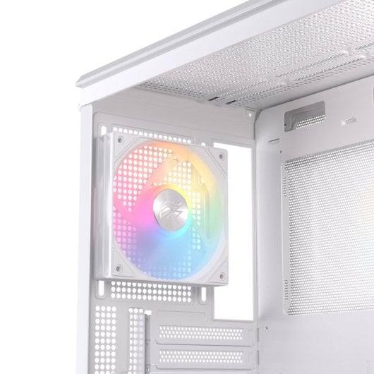 Einarex PULSE PM400 RGB White Torre Micro-ATX Compacta com Frontal Madeira