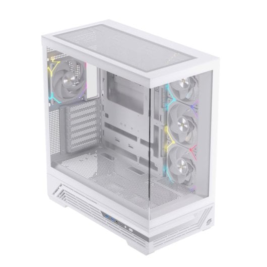 Torre Einarex PRISMA S800 RGB White Cristal Espejo Soporte 10 Ventiladores ATX