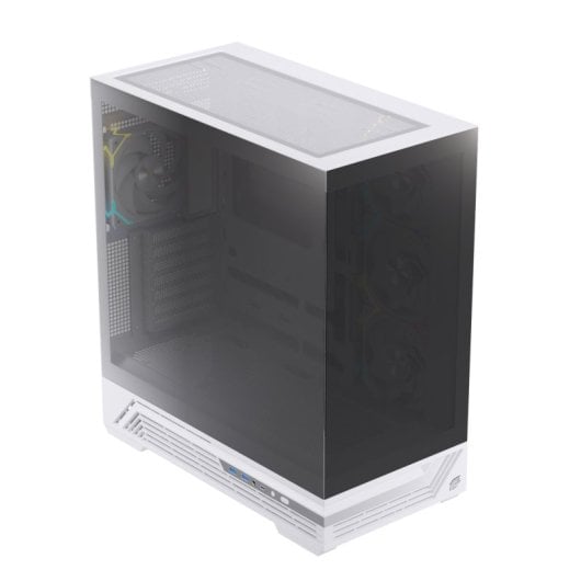 Torre Einarex PRISMA S800 RGB White Cristal Espejo Soporte 10 Ventiladores ATX