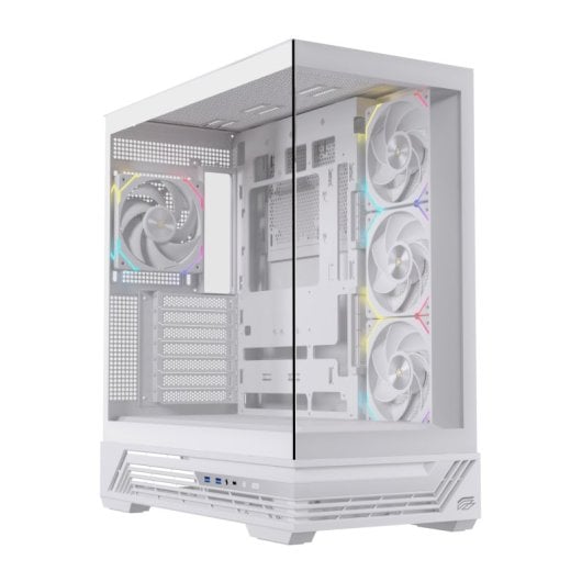 Torre Einarex PRISMA S800 RGB White Cristal Espejo Soporte 10 Ventiladores ATX