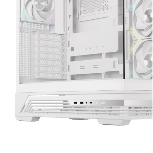 Torre Einarex PRISMA S800 RGB White Cristal Espejo Soporte 10 Ventiladores ATX