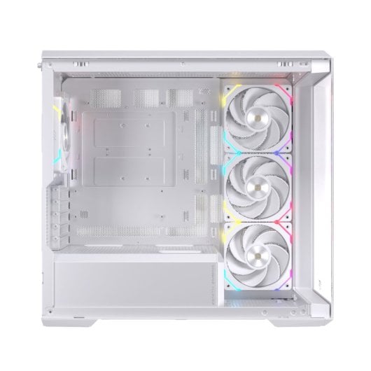 Caja PC Einarex Zenith ZM800 RGB White Midi Tower panorámica soporte 10 ventiladores