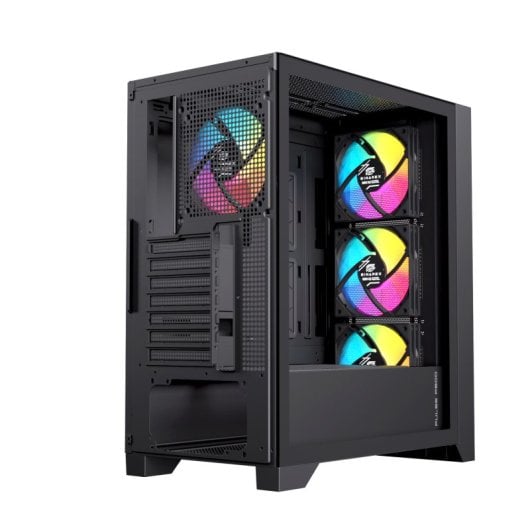 Torre Einarex Pulse P600 RGB Black ATX/Micro ATX/Mini-ITX Cristal Templado 3x120mm RGB