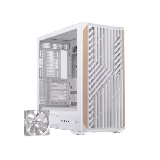 Einarex Pulse P800 Core PC-Gehäuse, weiße Glasplatte, unterstützt 13 Flüssigkeitskühllüfter
