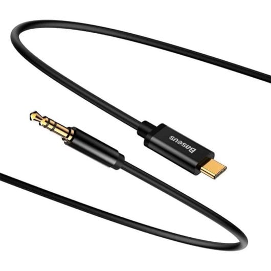 Cabo Baseus Yiven USB-C 2.0 para Jack 3,5 mm Preto