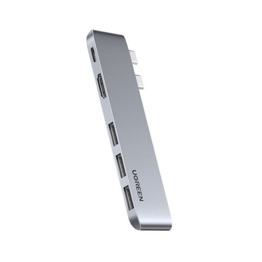 Hub USB-C Ugreen 60559 HDMI 4K 3x USB 3.0 Thunderbolt Plata Plug & Play