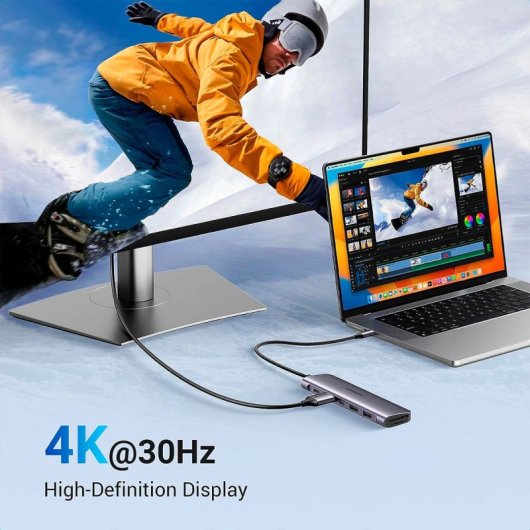 Hub USB-C Ugreen CM195 per HDMI, 2x USB-A 3.0, SD/TF, PD