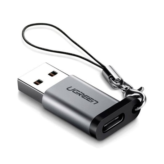 Adaptador Ugreen US276 USB 3.0 a Type-C 5Gbps Compatibilidad Universal QC 3.0/2.0
